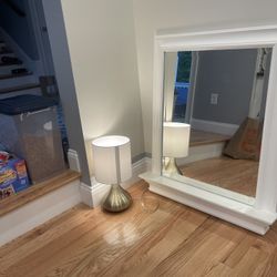 Pottery Barn, Off-White Mirror, And Shelf