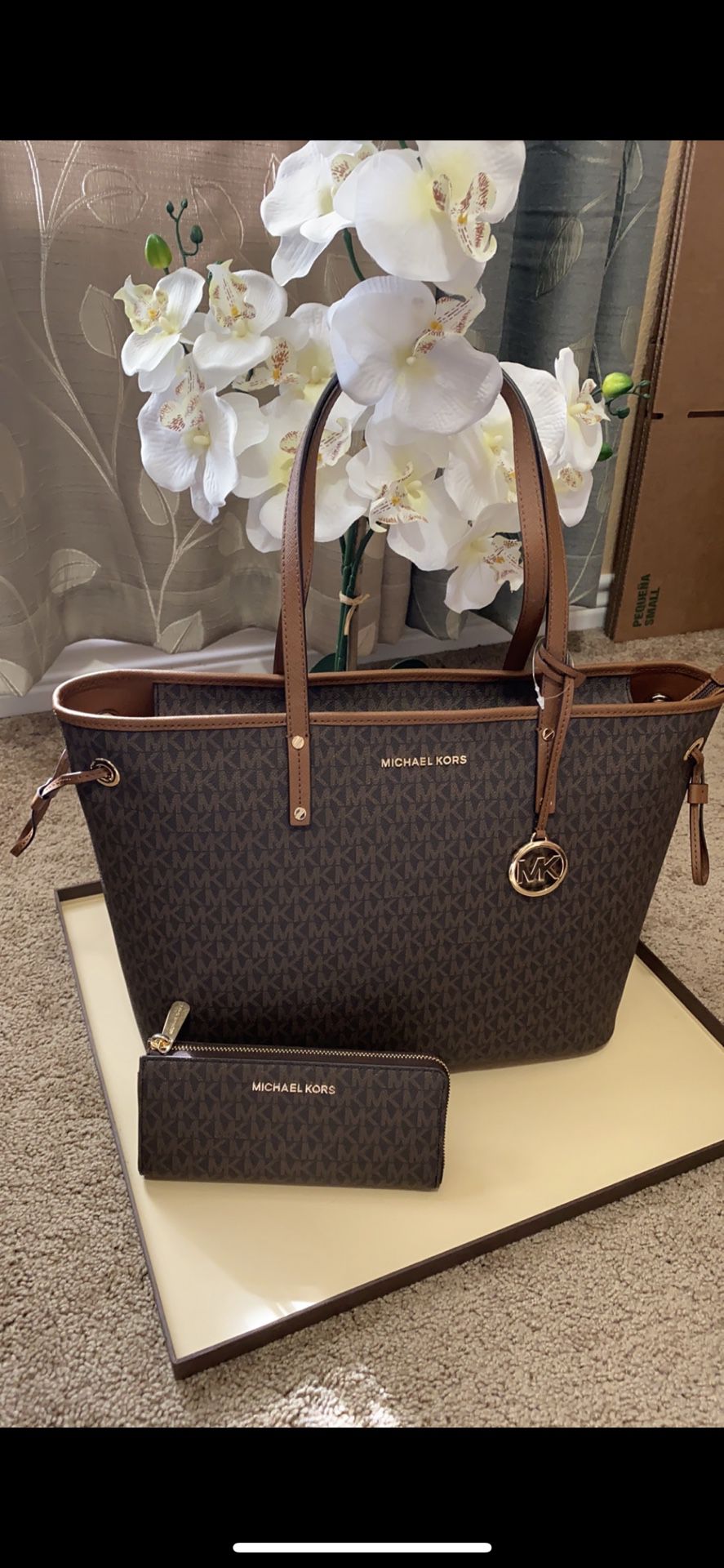 Michael Kors handbag tote purse bag with matching wallet set new with tags