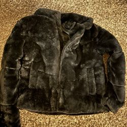 Medium Size Black Fur Jacket