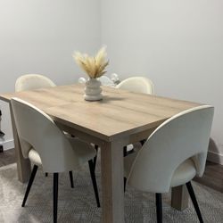 Dining Table Set Table And 4 Chairs For Kitchen