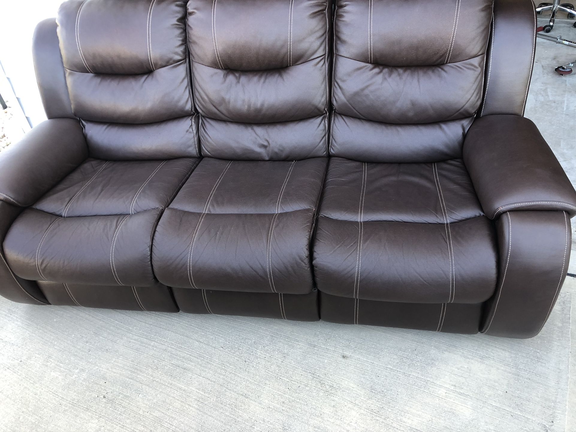 Leather Reclining Couch