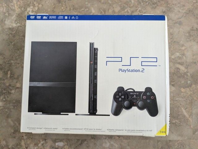 SONY PLAYSTATION 2 SLIM SCPH-70012 - NEW/ FACTORY SEALED + 2 NEW SEALED GAMES