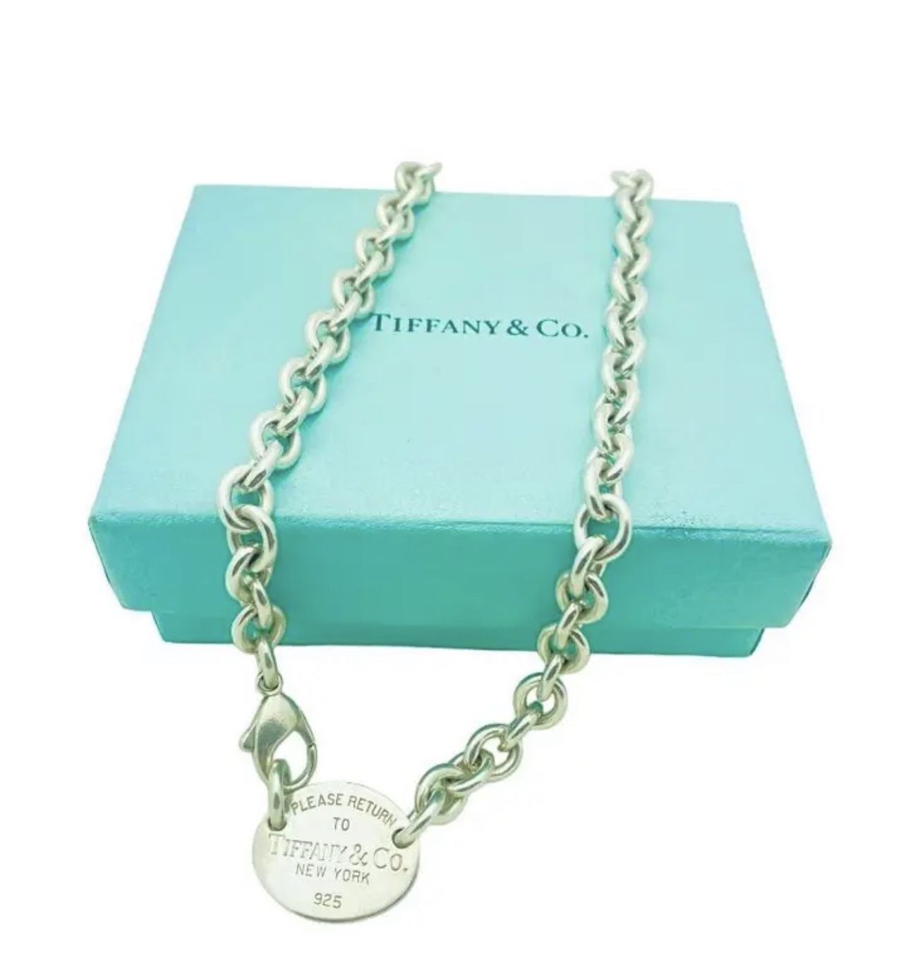 Please Return To Tiffany &co Silver Necklace 