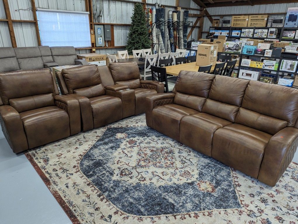 Dominick 3-piece Leather Power Reclining Set