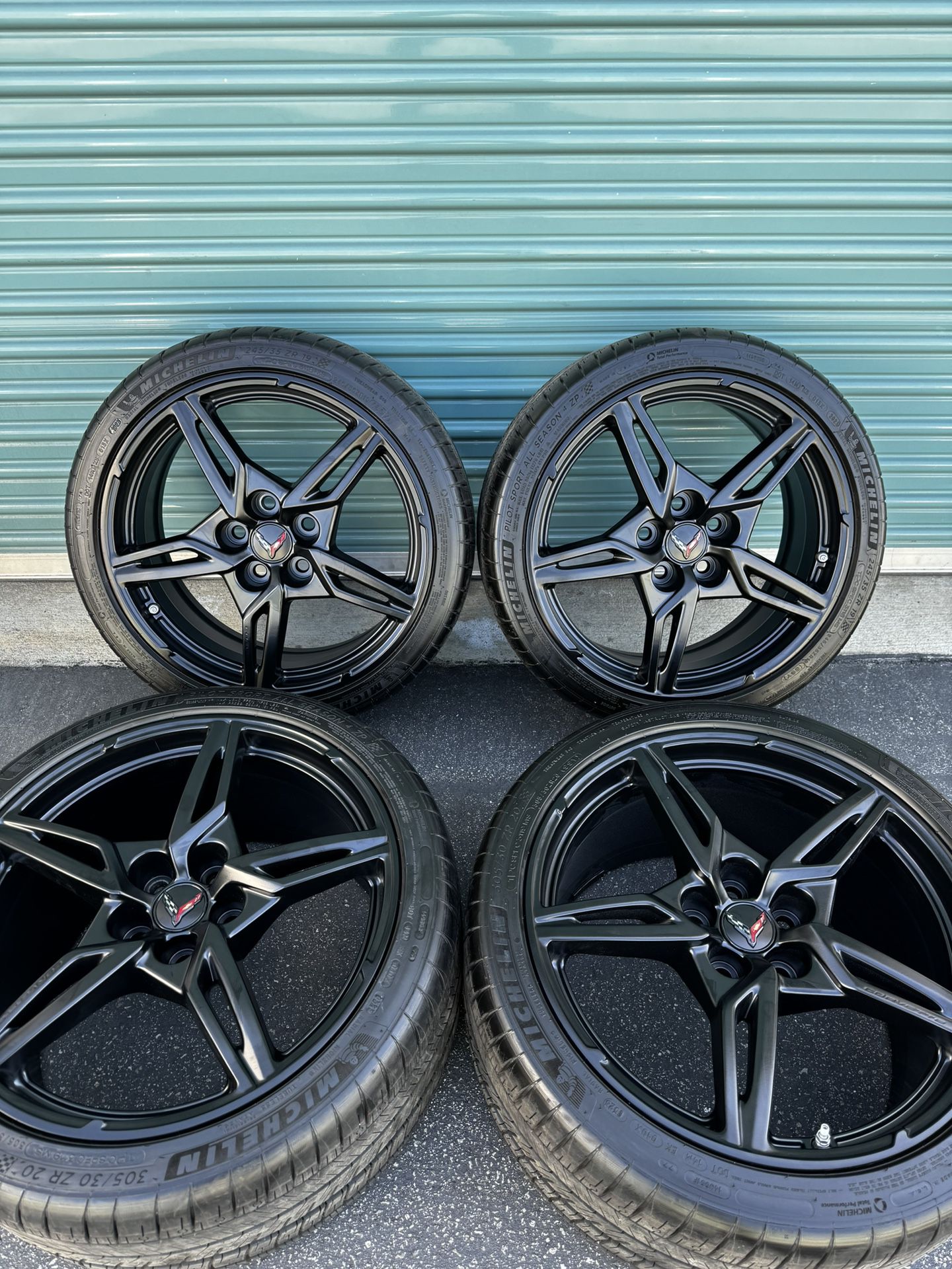 Chevy Corvette C8 Factory Wheels Tires