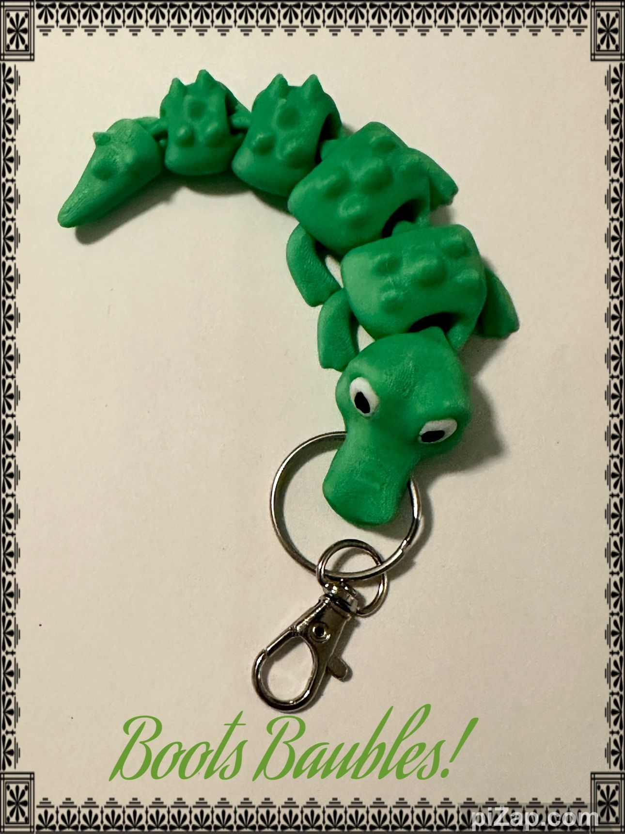Alligator Crocodile 3D Printed Keychain Purse Clip