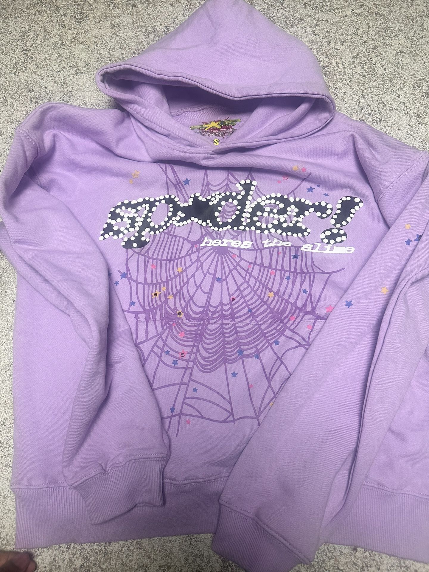 açaí purple sp5der hoodie