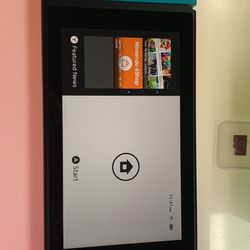 Nintendo Switch Red / Blue Used Like New Condition Bundle With 2 Games And 128GB SD Card