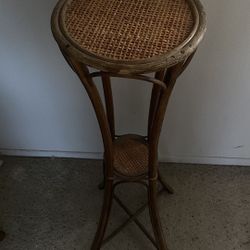 Mid Century Modern Wicker Stand