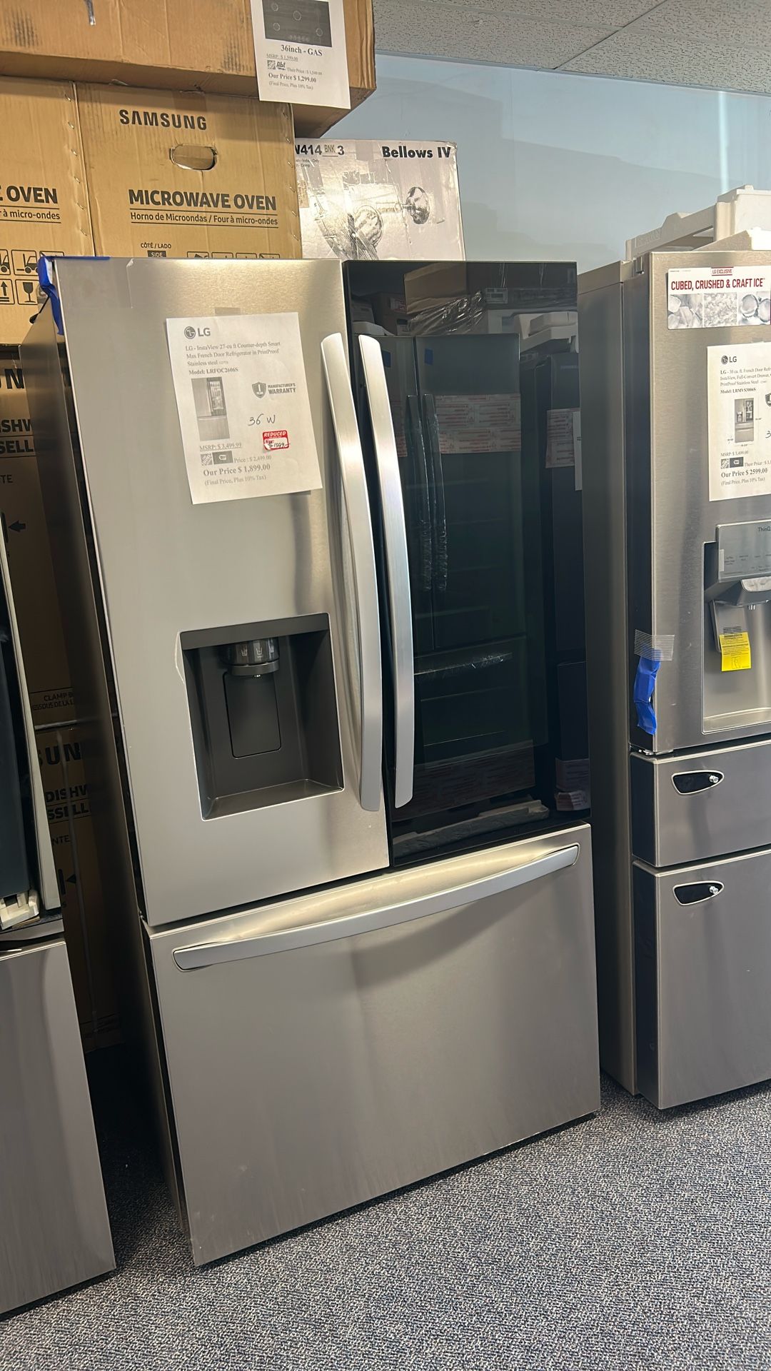 New LG InstaView 27cu.ft Counterdepth Refrigerator