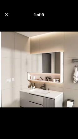 35 in.W x 28 in.H 3-Door Rectangular Aluminum Medicine Cabinet