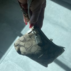 Brown Coach Wristlet 