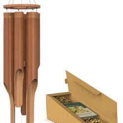 Classic Bamboo Wind Chimes - Outside Outdoor Wood Wooden Windchimes,