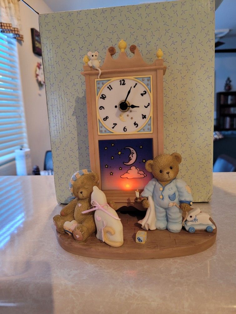 Enesco Cherished Teddies Clock