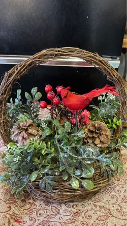 Battery operated light up Christmas basket