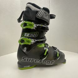 Lange Surefoot SX 120 Ski Boots Men's Size 26.5 265 306mm Mondopoint Black Green