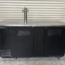 2 Door 3 Keg Beer Refrigerator 69” Back Bar NSF Cooler True TBB-3