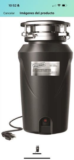 Maintenance Warehouse 113743 Modelo US-MW5-43 Eliminación de basura; 0.5 caballos de fuerza; cable de alimentación instalado; motor de 2600 rpm; impul