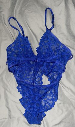 Blue Lingerie Bodysuit