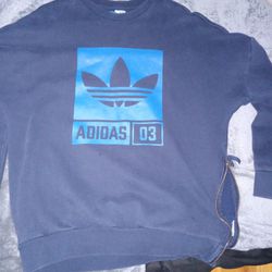 2003 Adidas Sweater With Side Zipper Size Large.