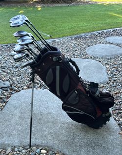 iDrive/Adams Hybrid Golf Set (TopFlite Driver&3w+2hybrid-pw+sw+putter+stand bag)