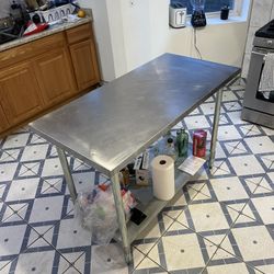stainless steel kitchen table 