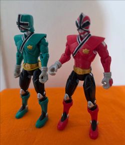 Mega Ranger Fire & Mega Ranger Forest 4" figures POWER RANGERS Samurai lot set