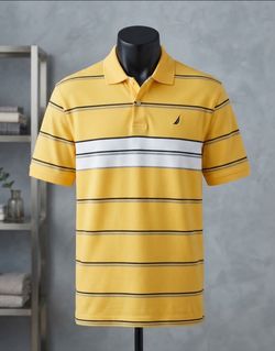 Nautica Men's Striped Polo Shirt likr new XL