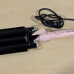 Rachel Roy Pink and Black Triple Barrel Crimping Waver