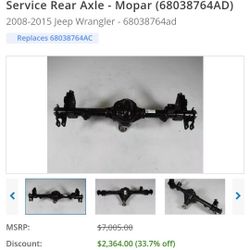 Jeep Rear Axle 