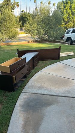 Pottery Barn bed frame with storage