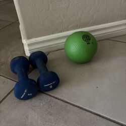 5lb Weights And 5lb Medicine Ball