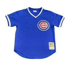 Men's Ryne Sandberg Royal Chicago Cubs Cooperstown Collection 1984 Authentic Player Batting Practice Jersey Size Medium