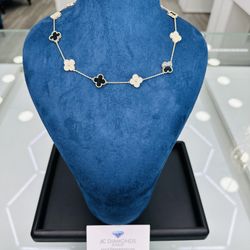 Chain Clover 🍀 Diamonds 10k Gold 20 Inch 