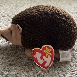 Collectible Ty Beanie Babies Baby PRICKLES the Brown Hedgehog February 19, 1998