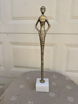 Tall Lady Bronze / Cast Iron Art work.