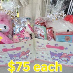 Sanrio Hello Kitty and My Melody Baskets $75 each 