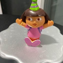 Used- Like New Dora Explorer with  backpack and a party hat PVC figurines cake topper

3” height 
2 1/2 “ wide
Please pick up in San Jose  95121