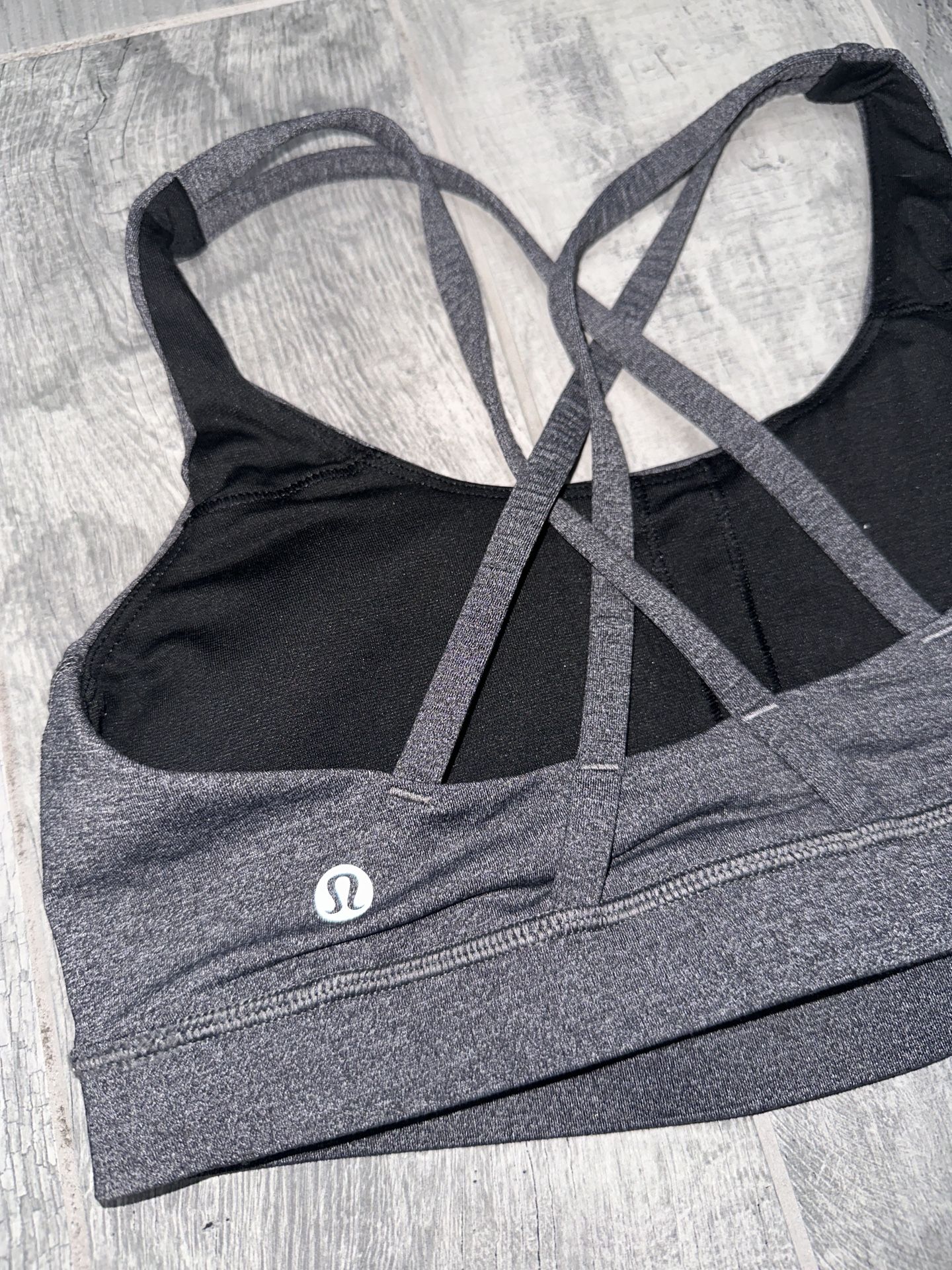 Lululemon Energy Grey Strappy Sports Bra