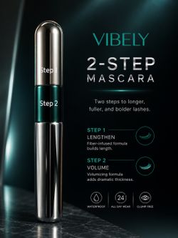 Vibely Mascara Silver Tube 2 Step Mascara