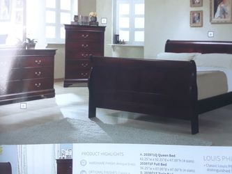 4pc queen bedroom set q bed frame dresser mirror nightstand