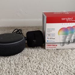 Amazon Echo Dot 3rd Generation Alexa Smart Speaker With 5 Smart Bulbs 