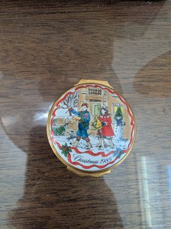 Halcyon Days enamel Christmas 1985