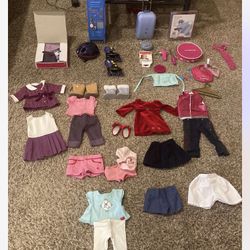 Amercan Girl Doll  Bundle Some New All In Good   Comes With One More  Outfit Not Seen 