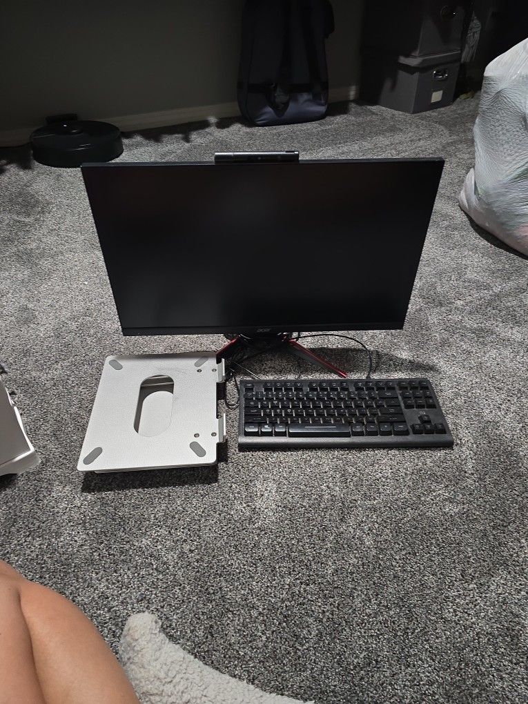 Computer Monitor, Keyboard, And Laptop Stand