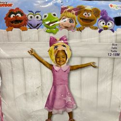Muppet Babies Miss Piggy Costume Size 12-18 Mos
