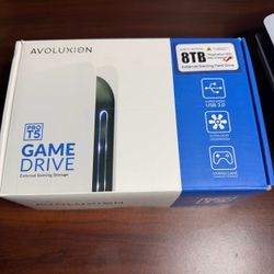Avolusion PRO-T5 Series 8TB USB 3.0 External Gaming Hard Drive for PS5 Game Console (White)