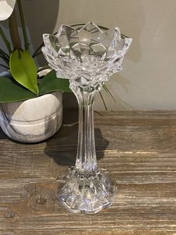Glass candle holder