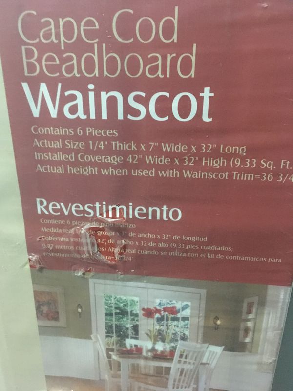 Cape Cod Beadboard Wainscoting 2 Unopened Packs Retails 18 Each Cape Cod Beadboard Wainscoting 2 Unopened Packs Retails 18 Each