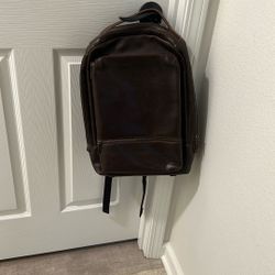 Mens Leather Computer Backpack 